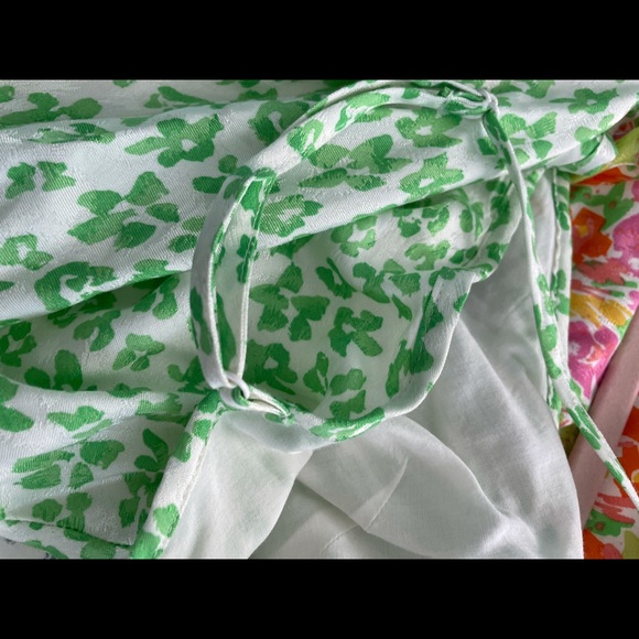 Rixo for target green leopard ruffled slip dress - Picture 7 of 9